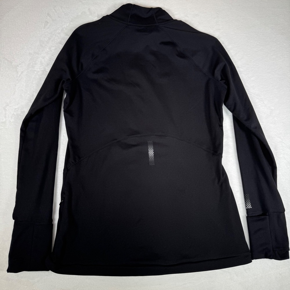 Athleta Superluxe Half Zip Medium Black Long Sleeve Athletic Top 347817 - Picture 4 of 9